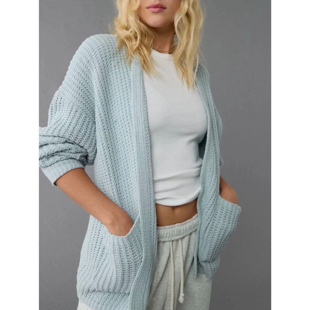 American Eagle Chenille Open-Front Cardigan size XXS - Picture 1 of 5